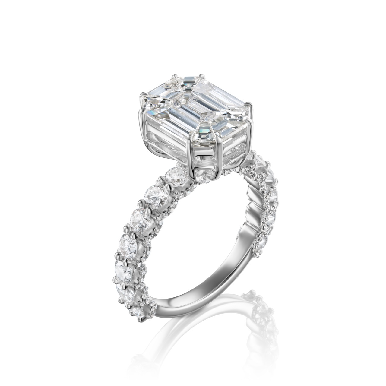 Кольцо с бриллиантами 3,70 ct.