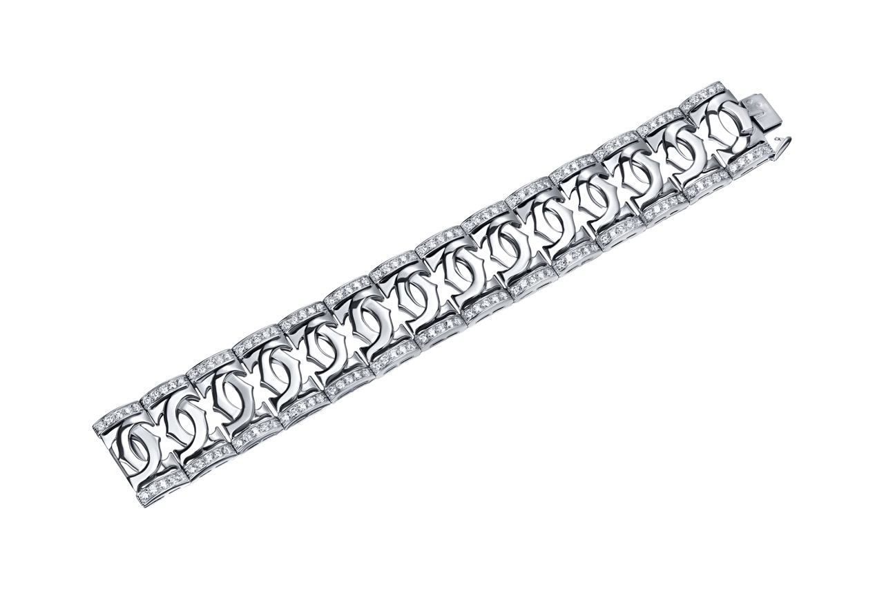 Браслет с бриллиантами Cartier Double C