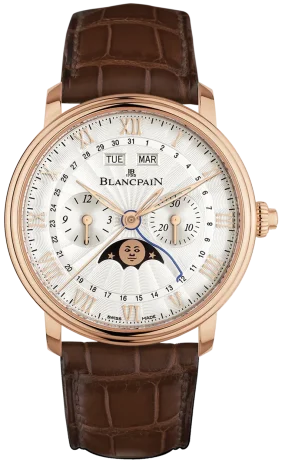Blancpain Villeret Chronograph Monopusher Complete Calendar Moon Phases