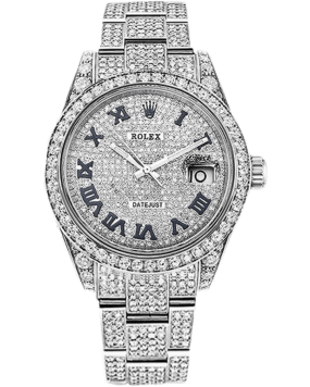 Rolex Datejust 41mm Steel custom diamonds