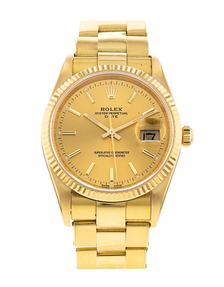 Rolex Oyster Perpetual Date 34 mm Yellow Gold