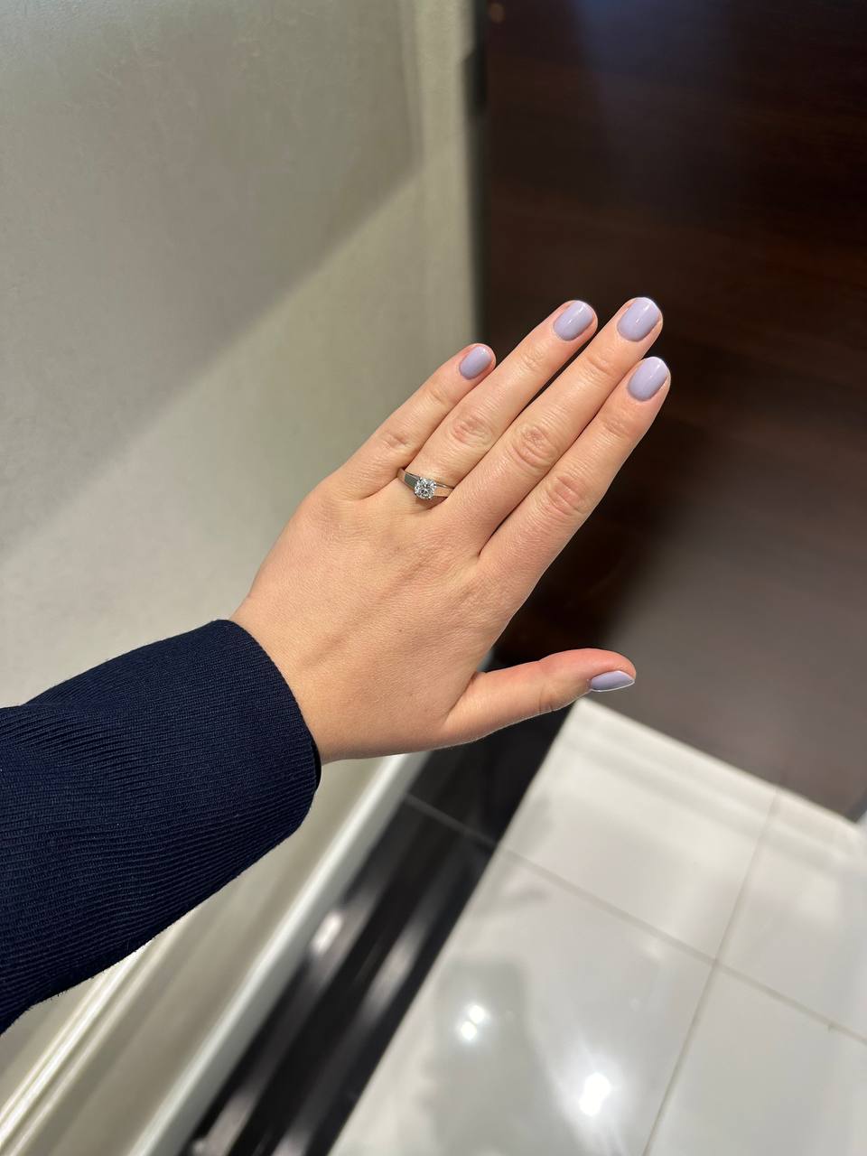 Кольцо с бриллиантом 1,01 ct.