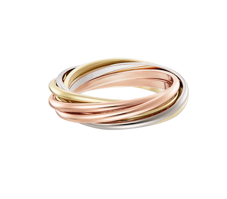 КОЛЬЦО CARTIER TRINITY, SEVEN ROWS