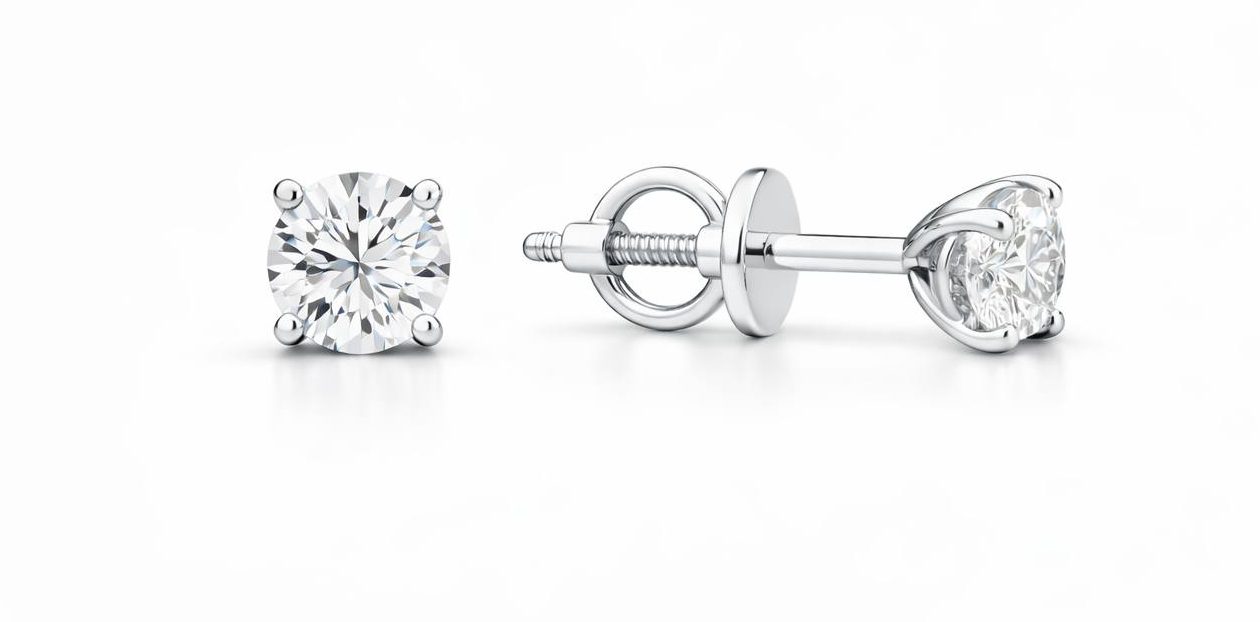 Серьги с бриллиантами 1,0 ct